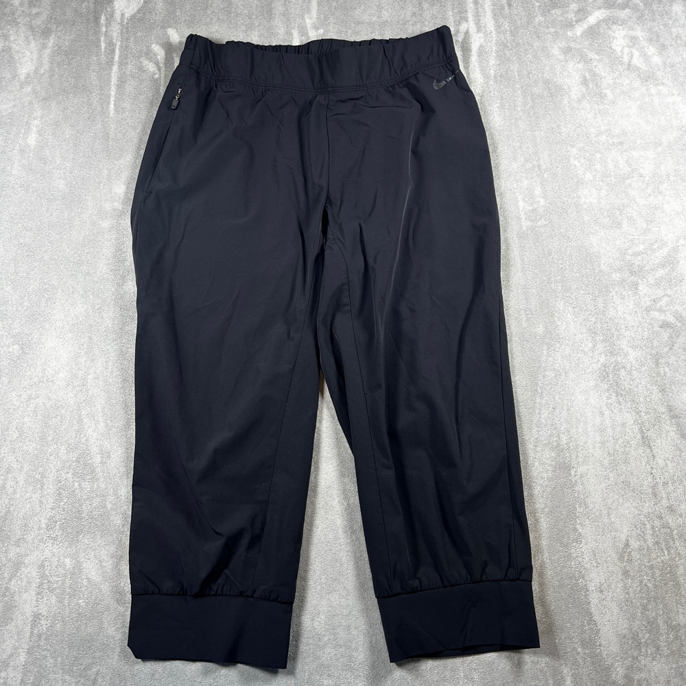 Nike Dri-FIT‎ Womens Cropped Jogger Pants Black Small